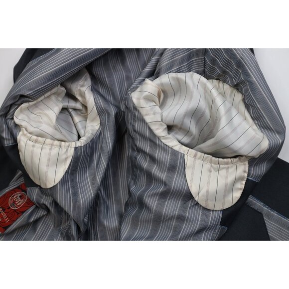 Caravelli Mens Size 54R Super 150s 3 Piece Suit Wedding Gray Pants 48x27 - Picture 5 of 16